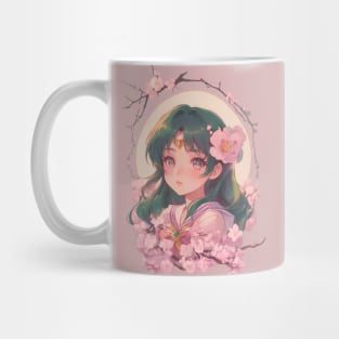 Cute Anime Girl Cherry Blossom Mug